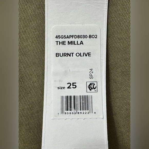 Joe’s Jeans NWT SZ 25 The Milla High Rise Utility Wide Leg Crop in “Burnt Olive” - Picture 11 of 15